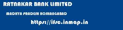 RATNAKAR BANK LIMITED  MADHYA PRADESH HOSHANGABAD    ifsc code